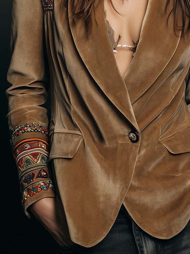 Women’s Bohemian Embroidered Blazer