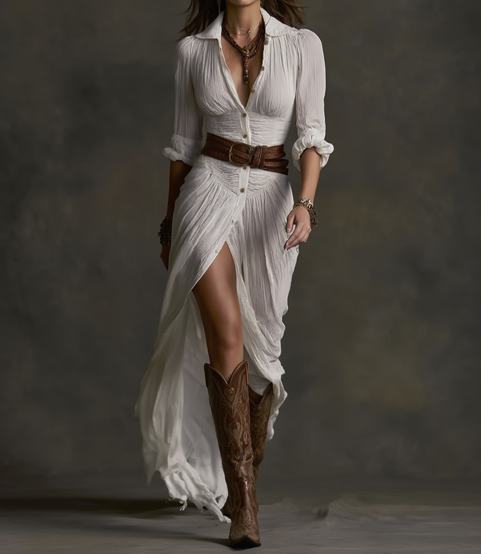 Women’s Maxi Collared Dress