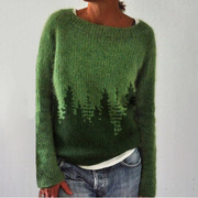 Women’s Forest Graphic Knit Pullover Sweater