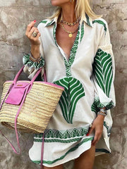 Women’s Tropical Print Summer Mini Dress