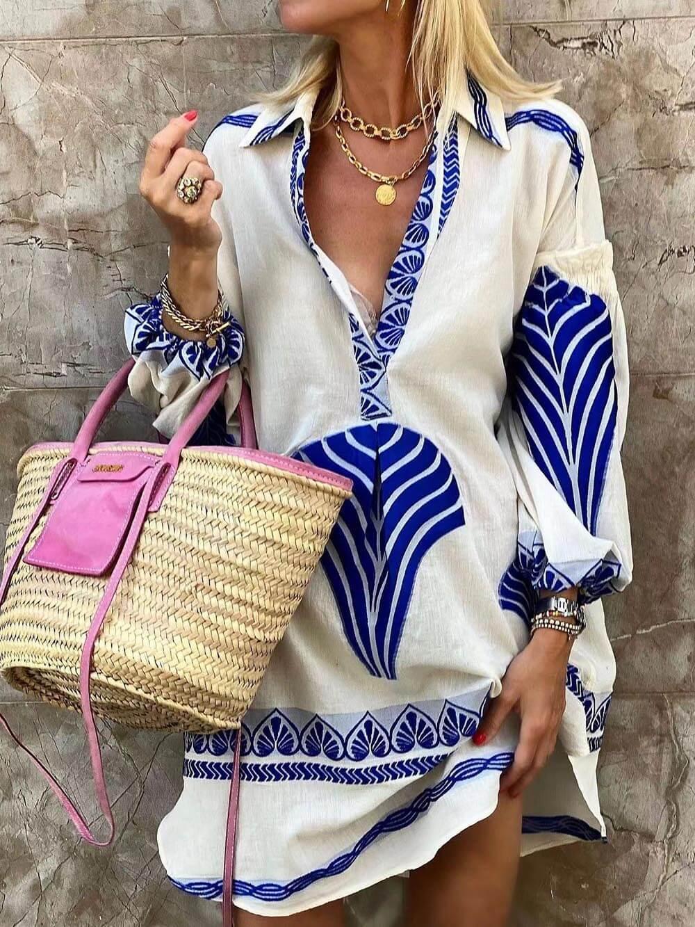 Women’s Tropical Print Summer Mini Dress
