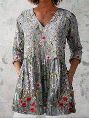 Women’s Longline V-Neck Blouse