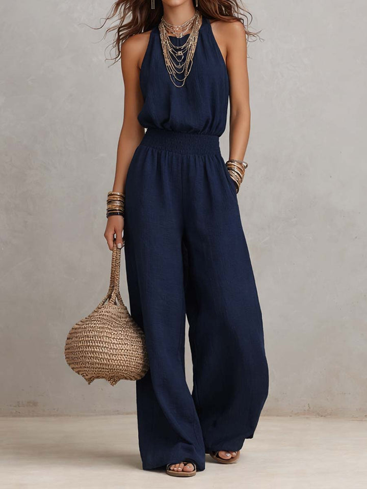 Women’s Halter Neck Wide Leg Jumpsuit