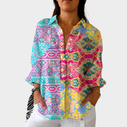 Women’s Lightweight Colorful Printed Blouse