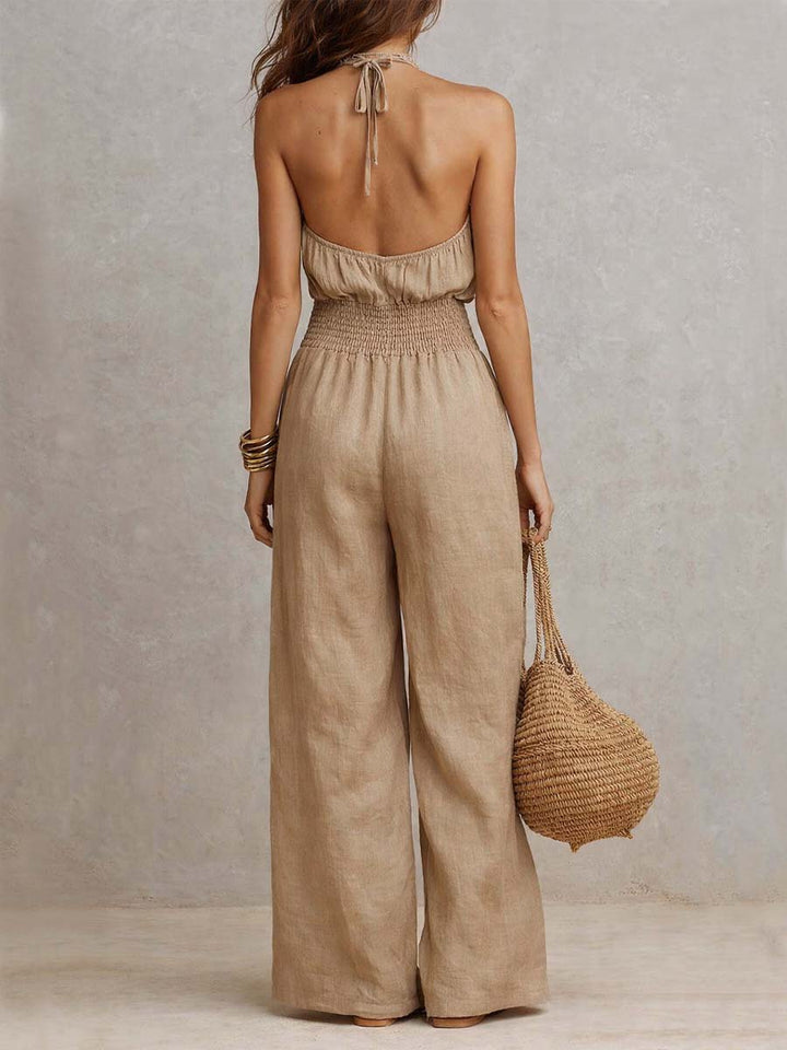 Women’s Halter Neck Wide Leg Jumpsuit