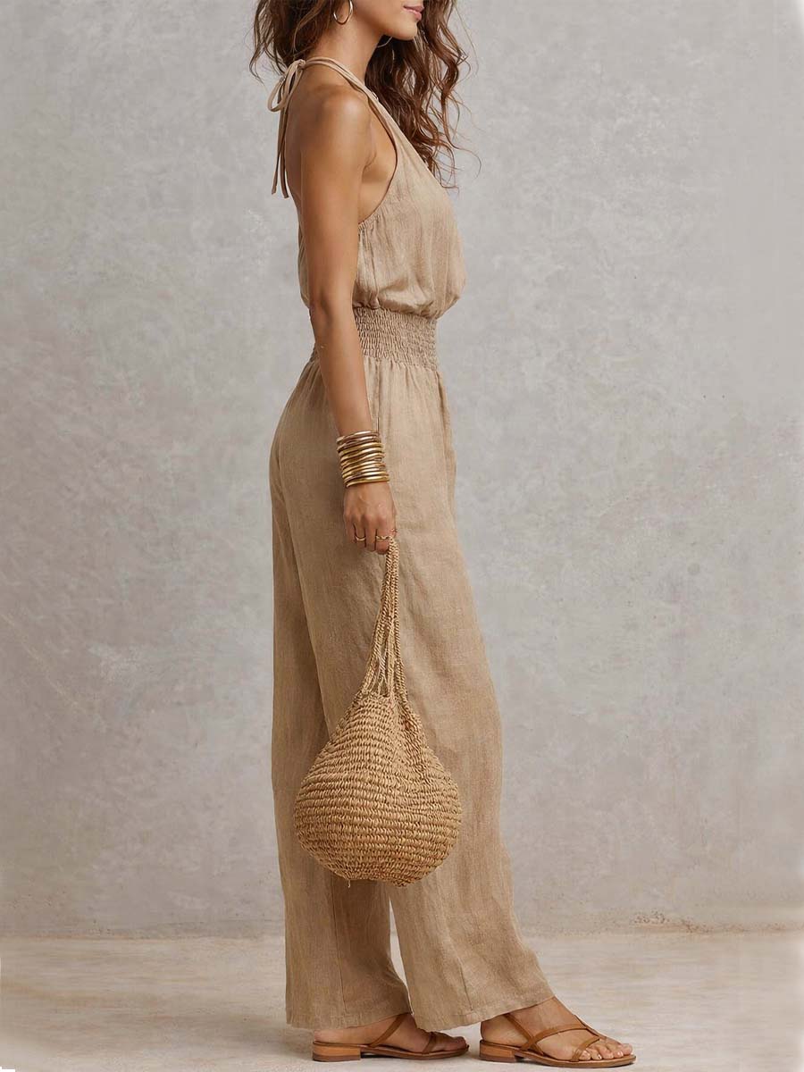 Women’s Halter Neck Wide Leg Jumpsuit