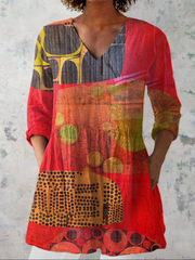 Women’s Longline V-Neck Blouse
