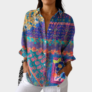 Women’s Lightweight Colorful Printed Blouse