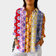 Women’s Lightweight Colorful Printed Blouse