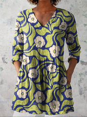 Women’s Long V-Neck Blouse