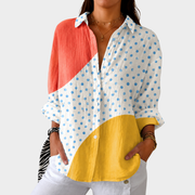 Women’s Lightweight Colorful Print Blouse