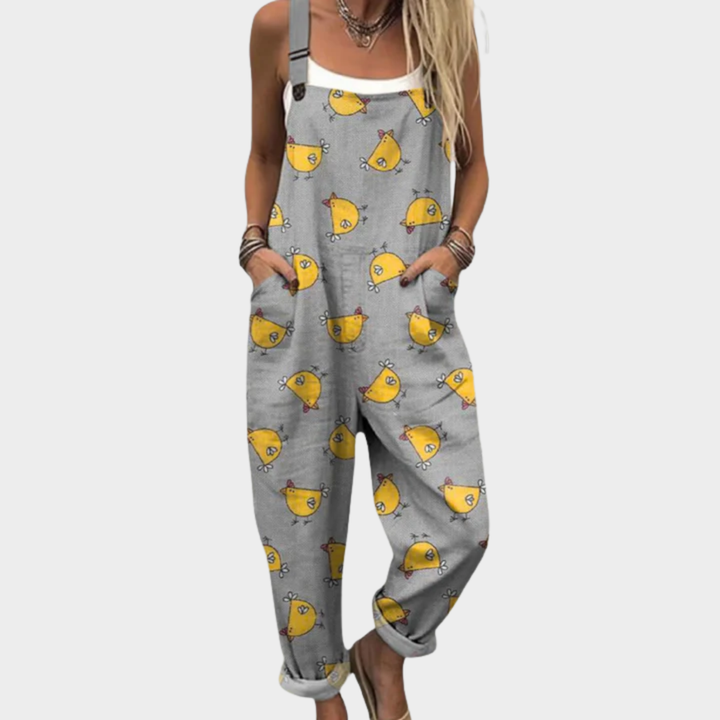 Women’s Comfortable Printed Overalls