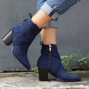 Women’s Side Zip Chunky Heel Ankle Boots