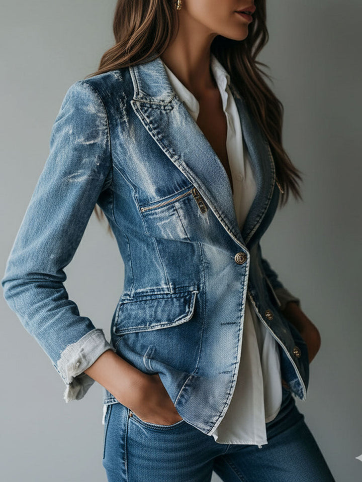 Women’s Vintage Washed Tailored Blazer
