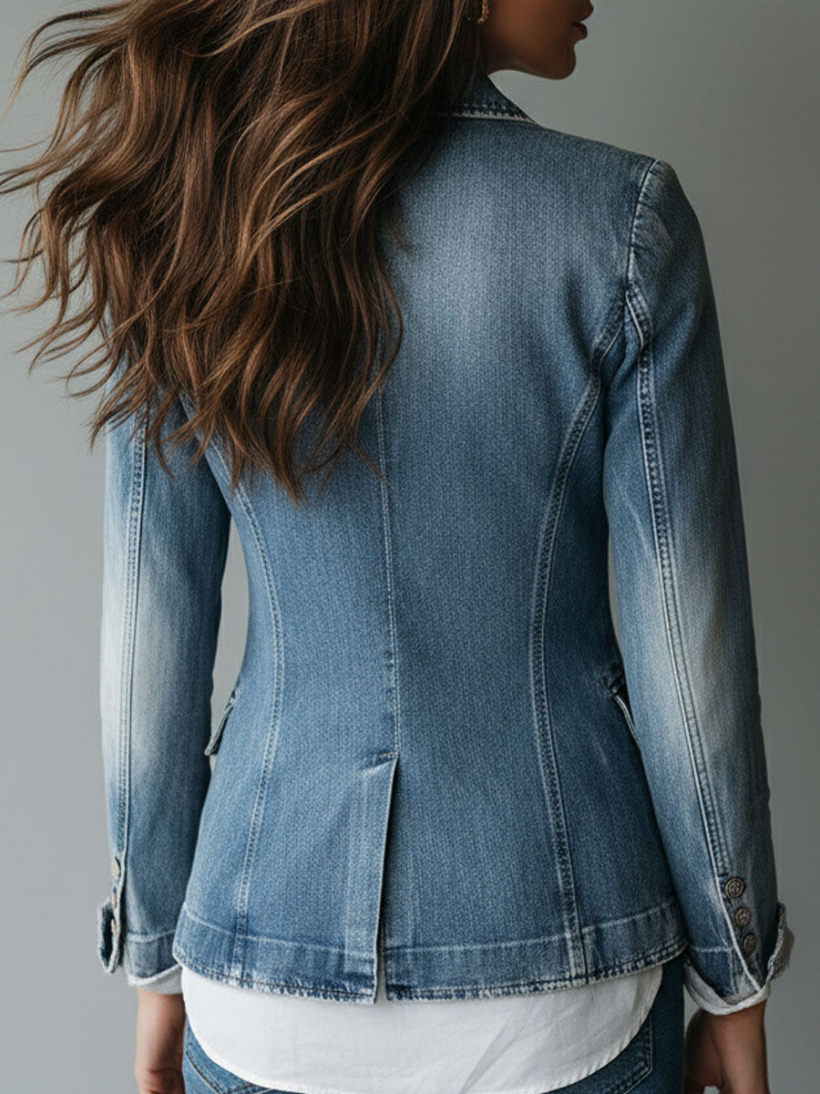 Women’s Vintage Washed Tailored Blazer