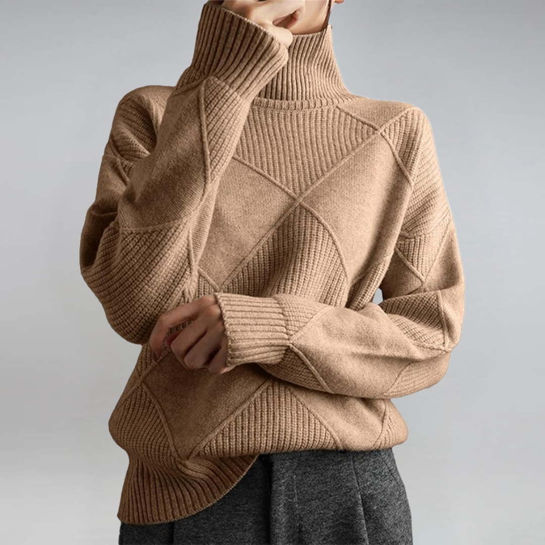 Women’s Long Sleeve Turtleneck Pullover Sweater