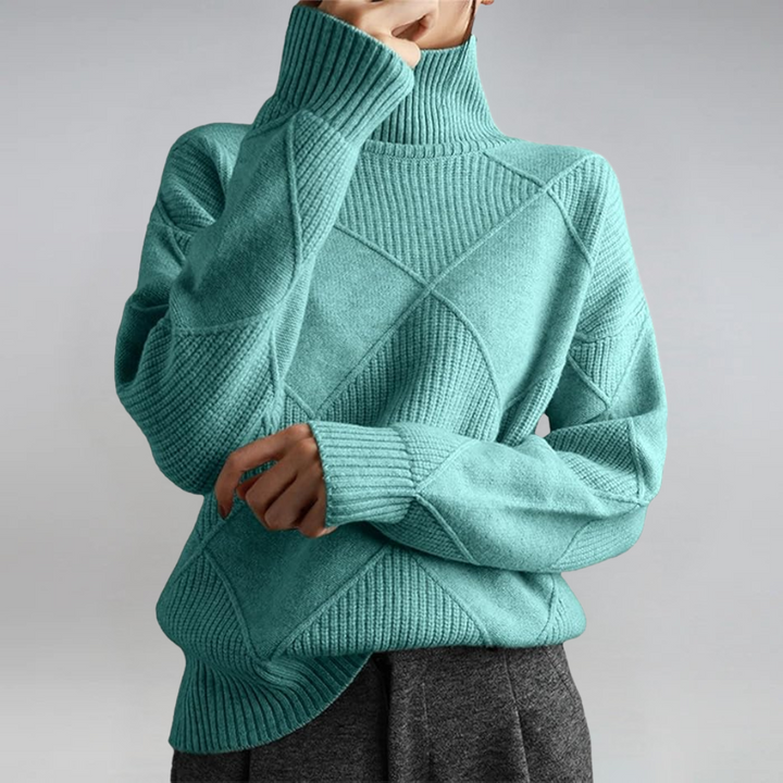 Women’s Long Sleeve Turtleneck Pullover Sweater