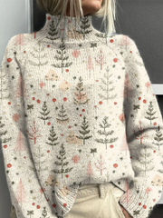 Women’s Christmas Turtleneck Knit Sweater