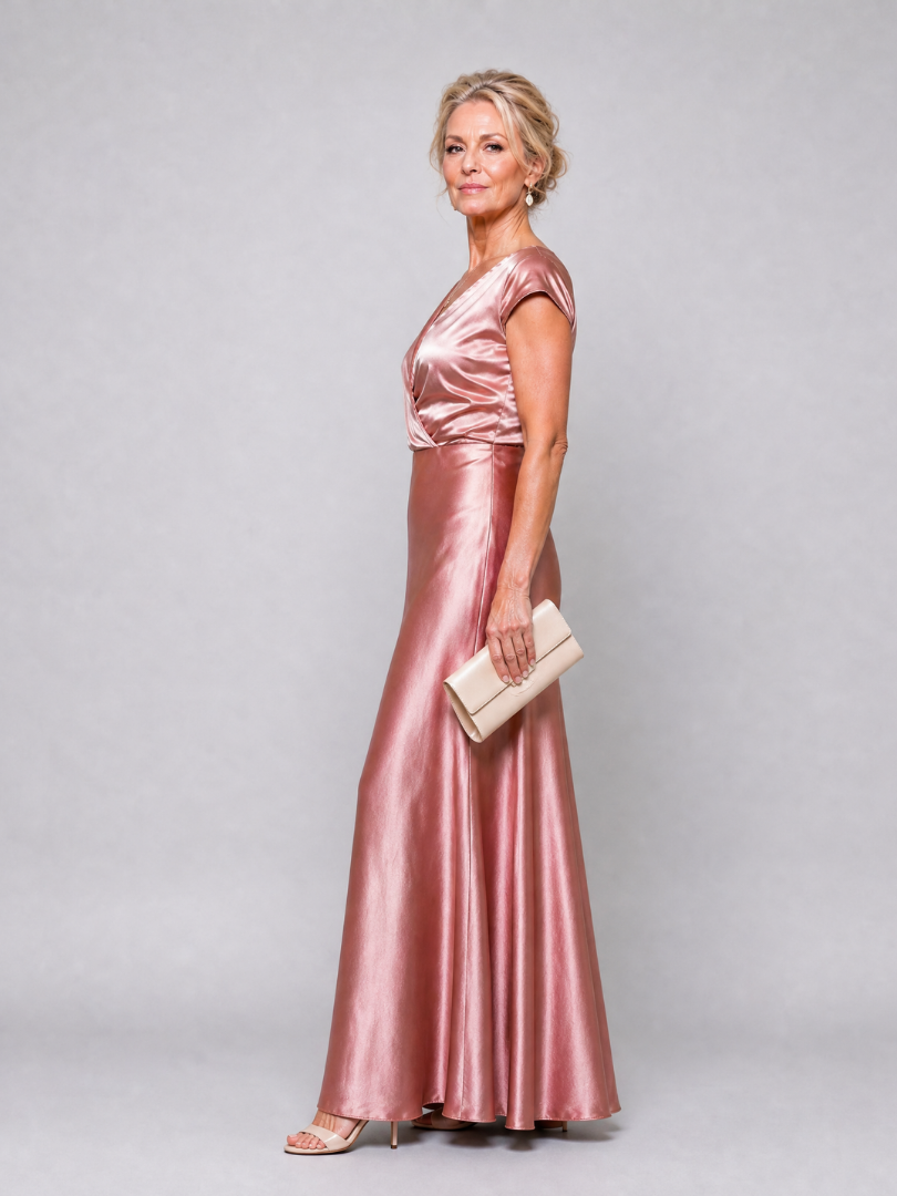 Women’s Wrap Short Sleeve Maxi Dress