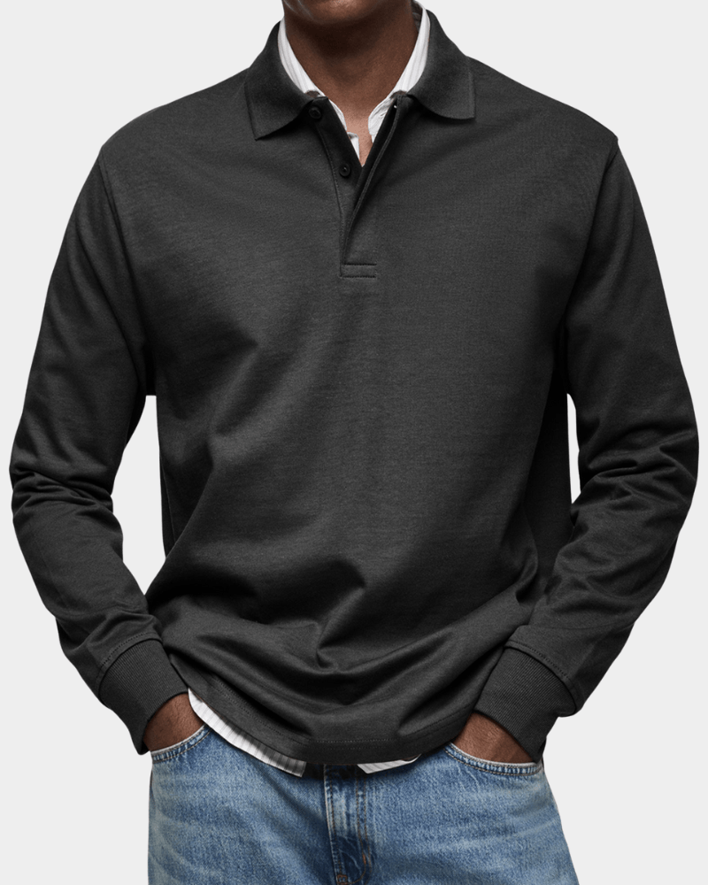 Men’s Long Sleeve Classic Fit Polo Shirt