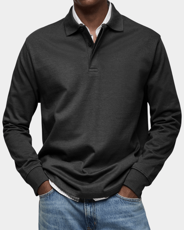 Men’s Long Sleeve Classic Fit Polo Shirt