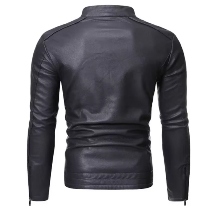 Men’s Slim Fit Zip Front Moto Jacket