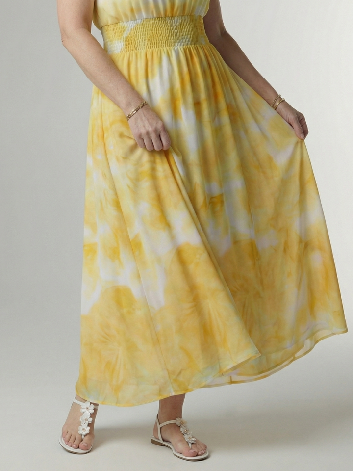 Women’s Gathered Halter Midi Dress