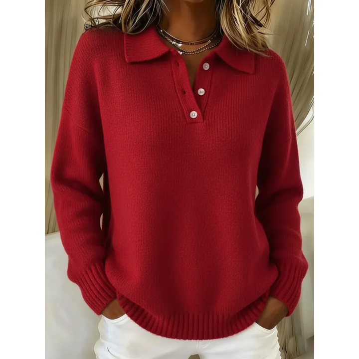 Women’s Collared Button Up Knit Sweater