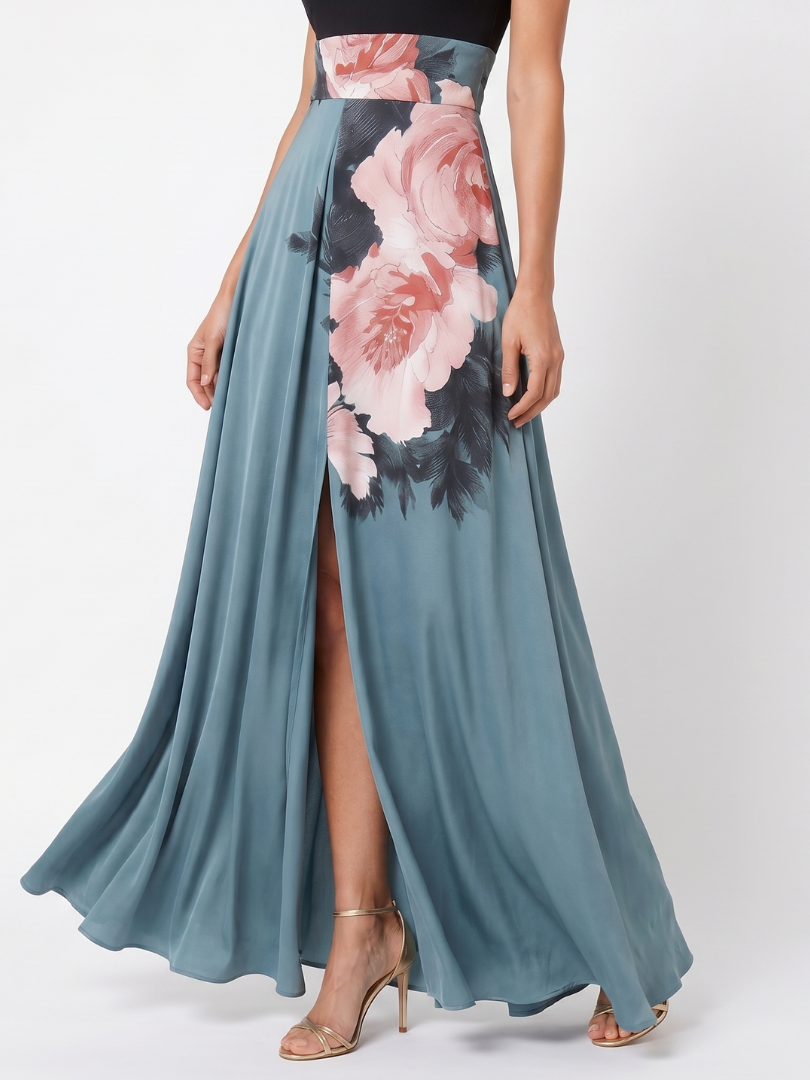 Women’s Halter Neck Floral Maxi Dress