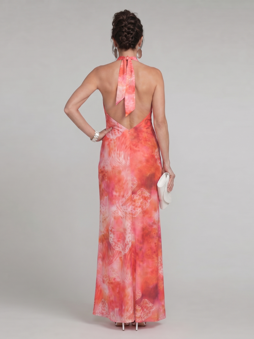 Women’s Halter Printed Maxi Dress