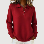 Women’s Cozy Collared Knit Pullover Sweater
