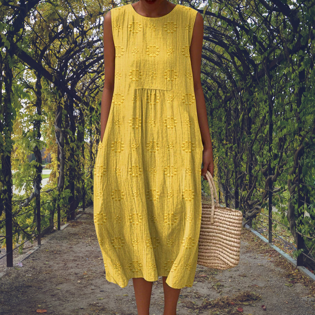 Women’s Elegant Sleeveless Dress With Pockets