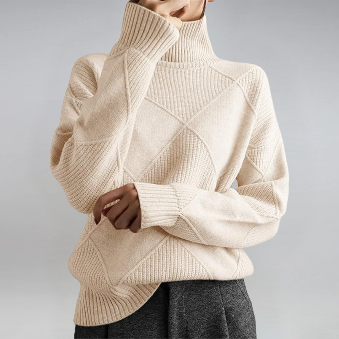 Women’s Long Sleeve Turtleneck Pullover Sweater