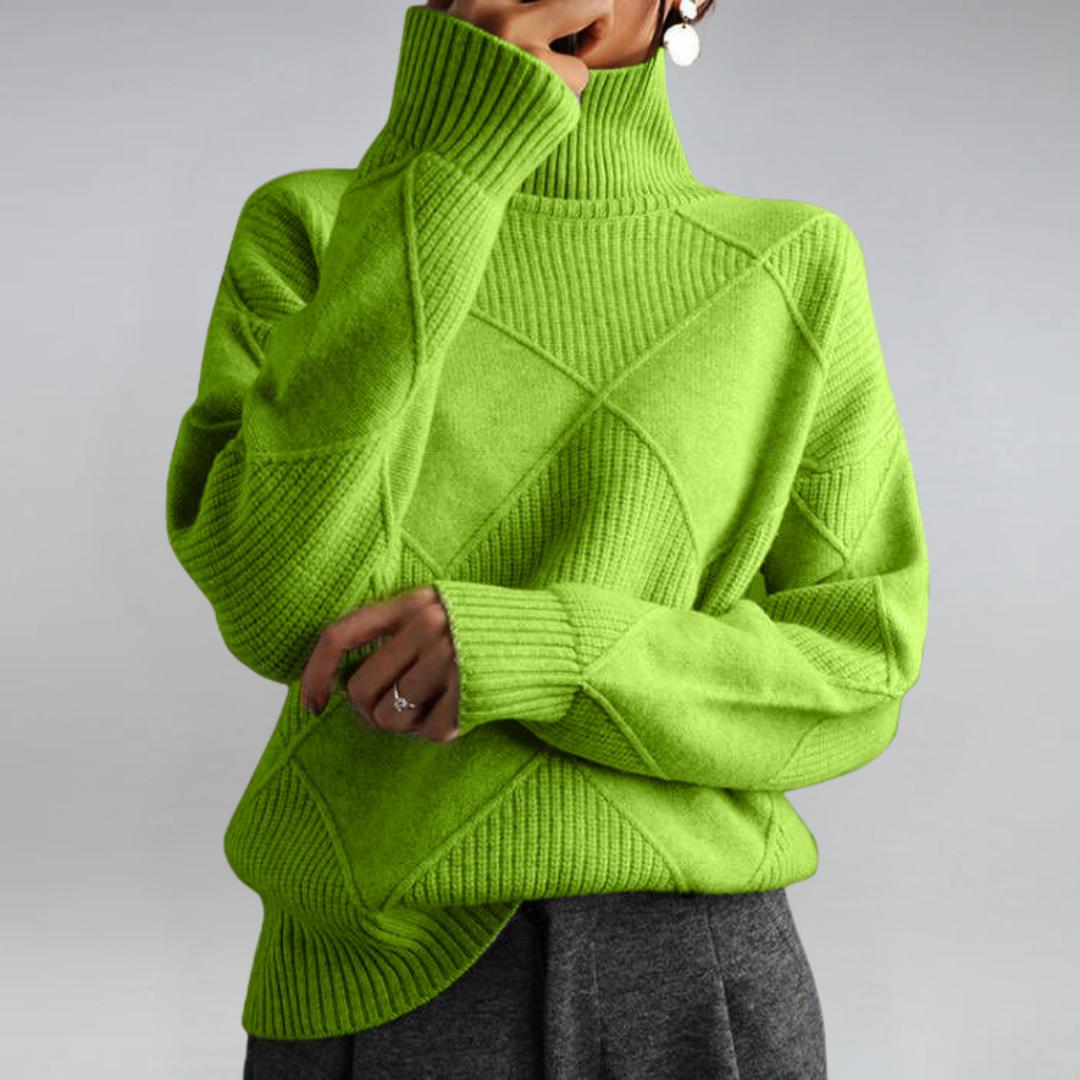 Women’s Long Sleeve Turtleneck Pullover Sweater