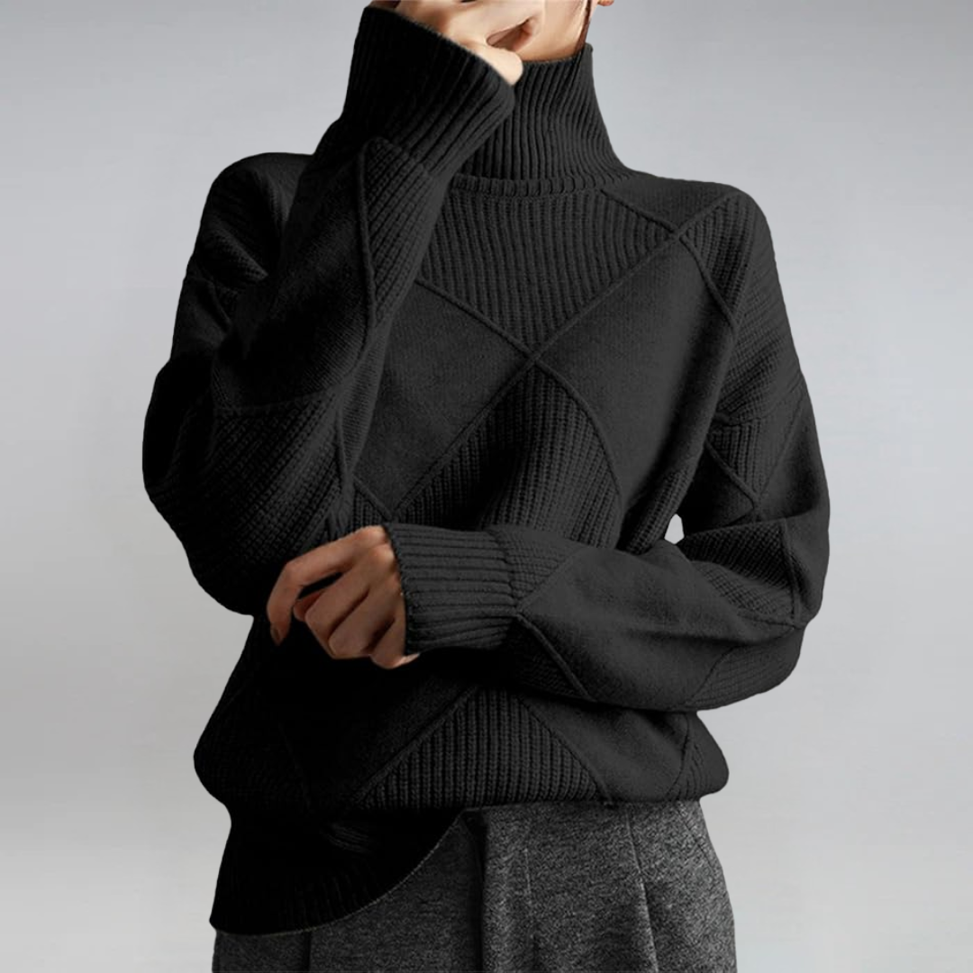 Women’s Long Sleeve Turtleneck Pullover Sweater