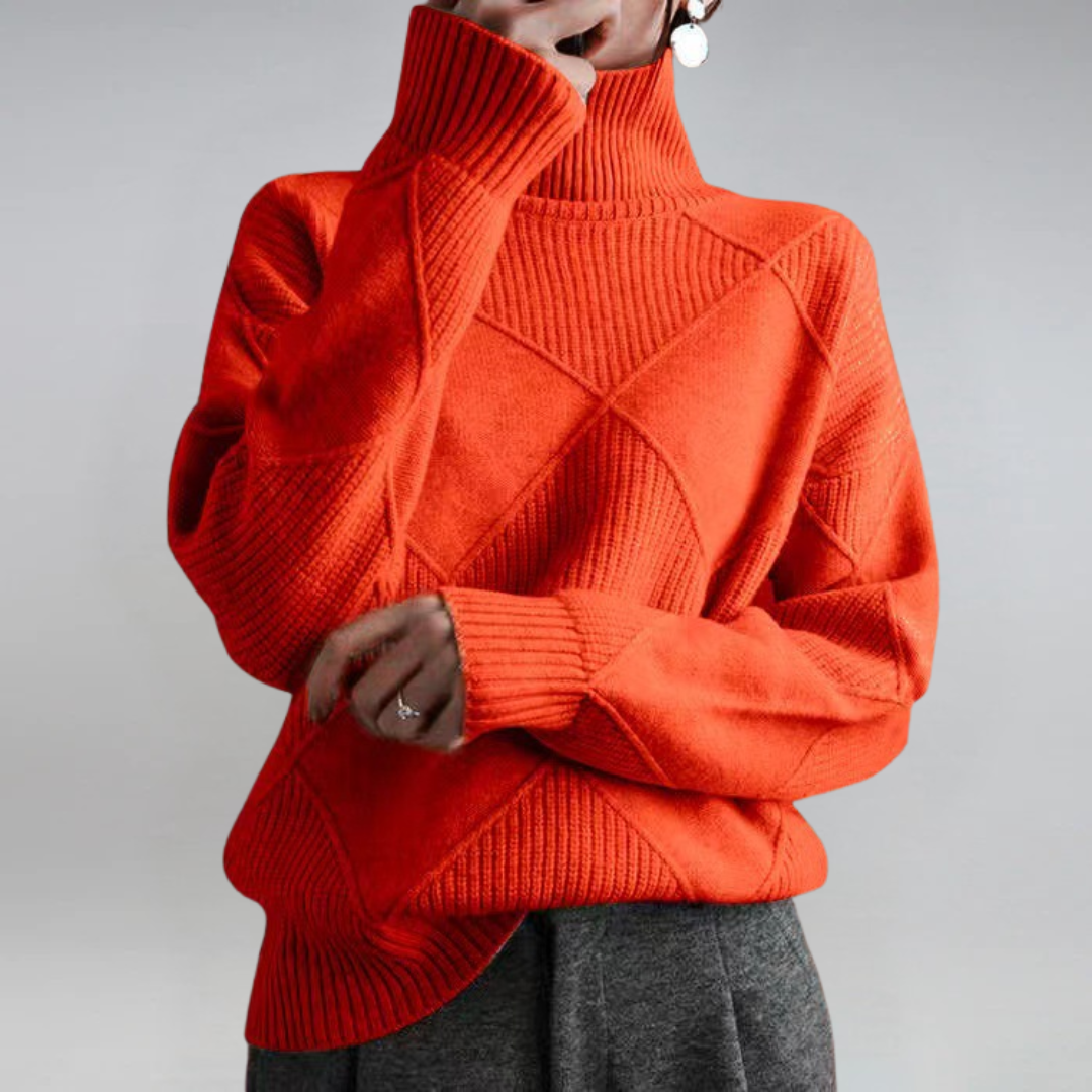 Women’s Long Sleeve Turtleneck Pullover Sweater