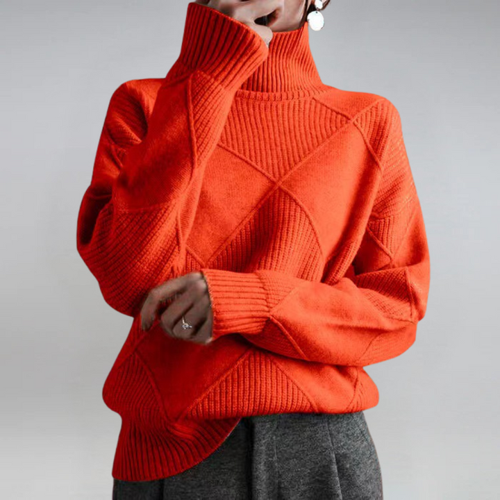 Women’s Long Sleeve Turtleneck Pullover Sweater