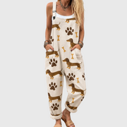 Women’s Soft Puppy Print Jumpsuit