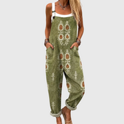Women’s Relaxed Boho Olive Green Overalls