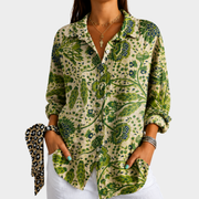 Women’s Floral Print Flowy Blouse