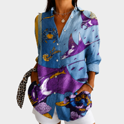 Women’s Ocean Graphic Print Blouse