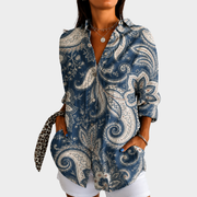 Women’s Flowy Paisley Print Blouse