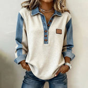 Women’s Vintage Button Front Sweatshirt