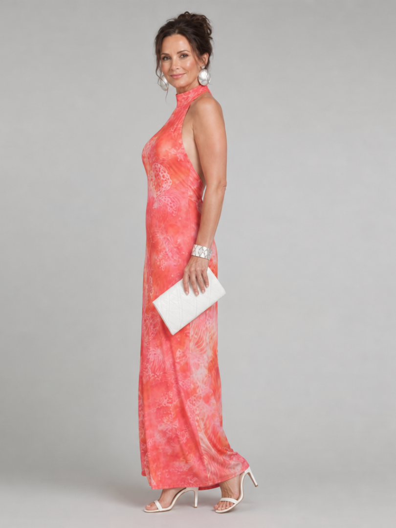 Women’s Halter Printed Maxi Dress