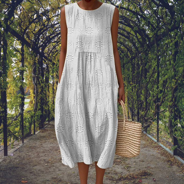 Women’s Elegant Sleeveless Dress With Pockets