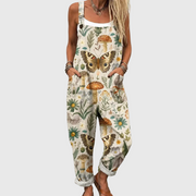 Women’s Floral Butterfly Print Jumpsuit