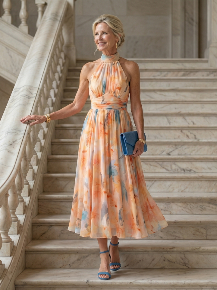 Women’s Halter Neck Midi Dress