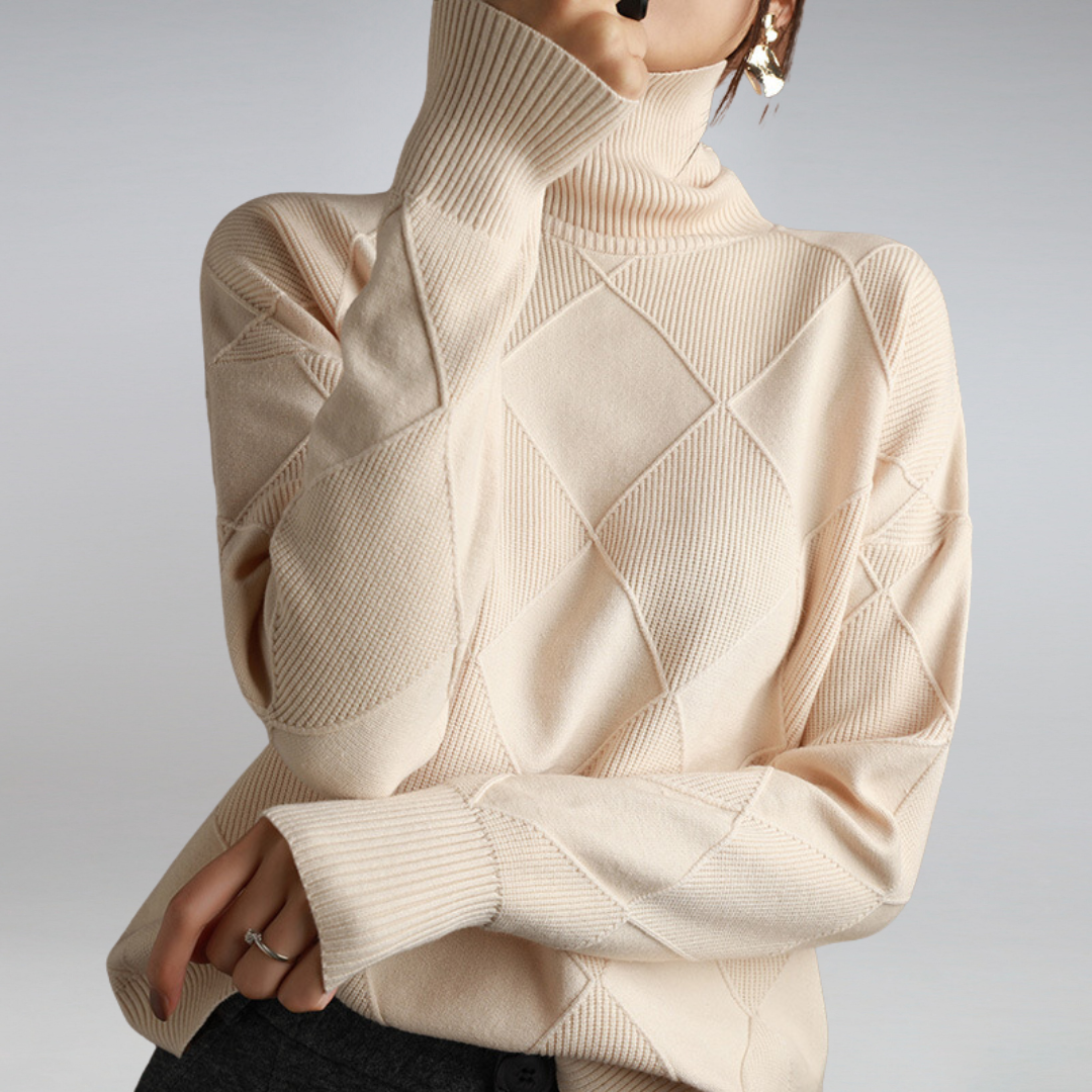 Women’s Ribbed Turtleneck Pullover Sweater