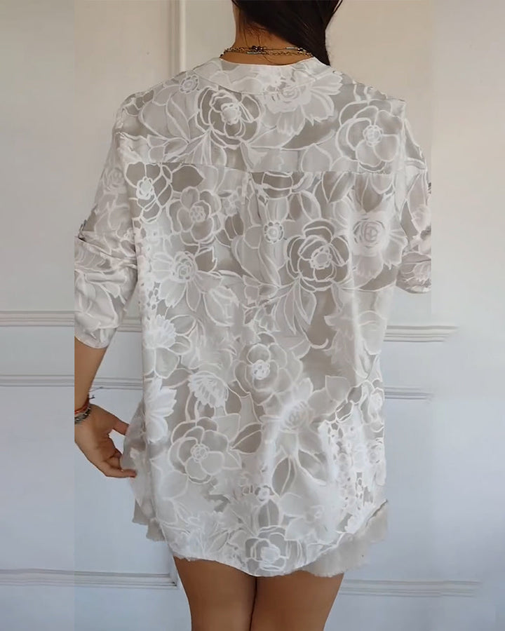 Women’s Floral Print Casual Blouse