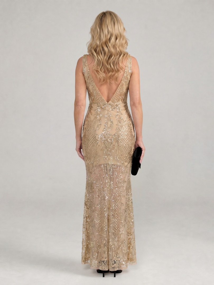 Women’s Sequin Sheer Midi Dress